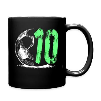 Football birthday 10 years - Full Colour Mug - black - Right