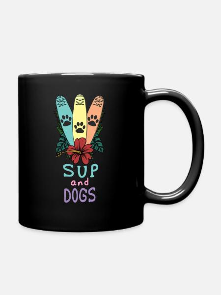 sup dog - Full Colour Mug - black
