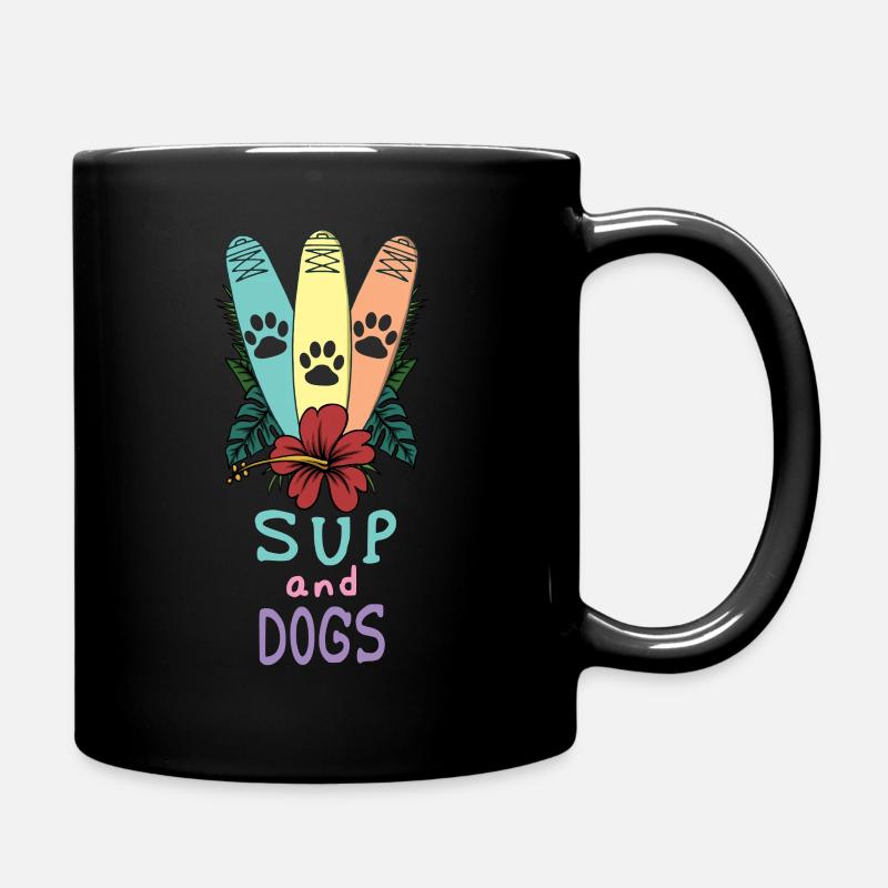 sup dog - Tasse einfarbig - Schwarz