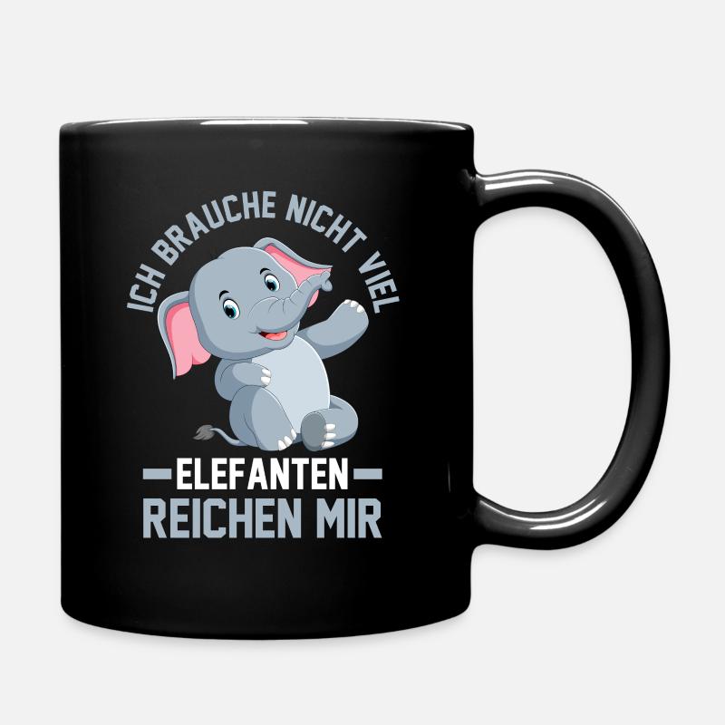 Elefant Zoo Elefanten - Tasse einfarbig - Schwarz