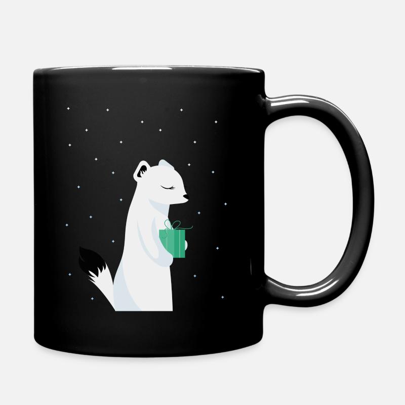 Hermine blanche noël - Mug uni - noir