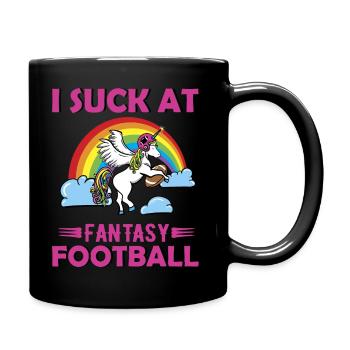 Je suis nul chez Fantasy Football Unicorn Rainbow Loser - Mug uni - noir - Droite