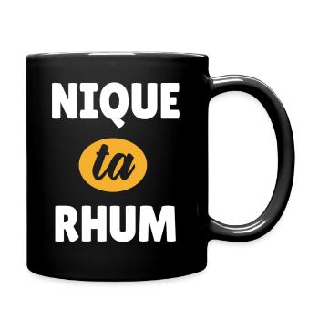 tee shirt nique ta rhum - Mug uni - noir - Droite