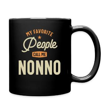 My Favorite People Call Me Nonno Funny Dad Grandpa - Full Colour Mug - black - Right