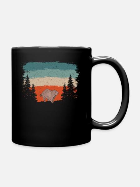 Marmotte Woodchuck Rongeur Animal Whistler Blaireau - Mug uni - noir