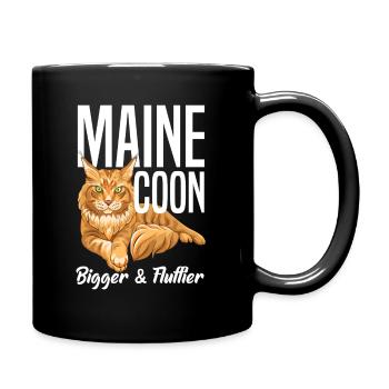 Maine Coon Cat - Full Colour Mug - black - Right