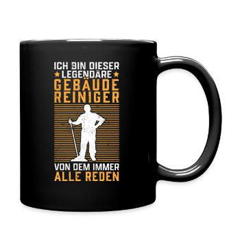 Legendärer Gebäudereiniger Fensterputzer - Tasse einfarbig - Schwarz - Rechts