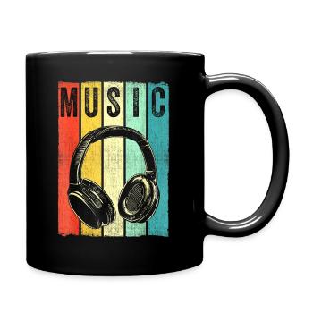 Electronic Music Lover DJ Kopfhörer - Tasse einfarbig - Schwarz - Rechts