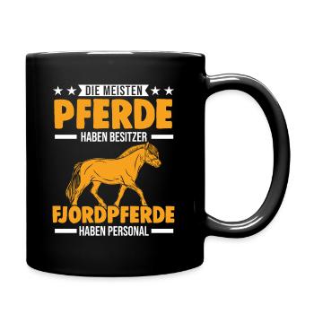 Fjordpferd Personal Norweger Pferd Fjord Horse - Tasse einfarbig - Schwarz - Rechts