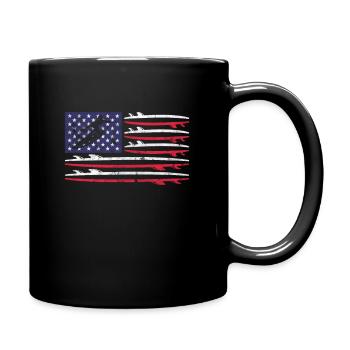 Surfen USA Surfer Amerika Surfergirl Geschenk - Tasse einfarbig - Schwarz - Rechts