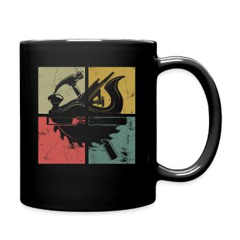 Menuisier Outils de menuiserie Vintage - Mug uni - noir - Droite
