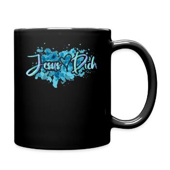 Jesus Loves You God Faith Christian - Full Colour Mug - black - Right