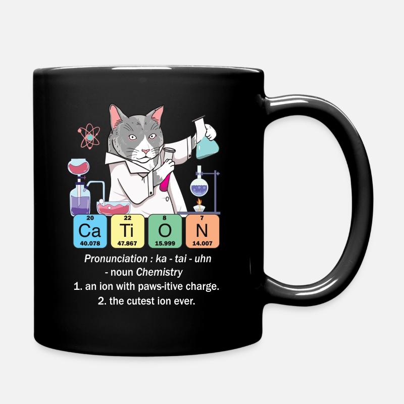 Funny Inorganic Chemistry Cat Art Gift - Tasse einfarbig - Schwarz