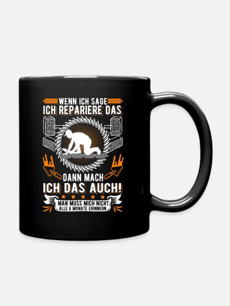 Fliesenleger 6 Monate Mosaikleger Plattenleger - Tasse einfarbig - Schwarz