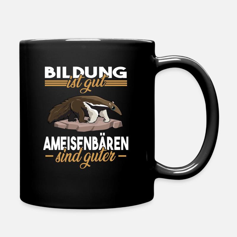 Lehrer Schule Schüler Ameisenbären Ameisenbär - Tasse einfarbig - Schwarz