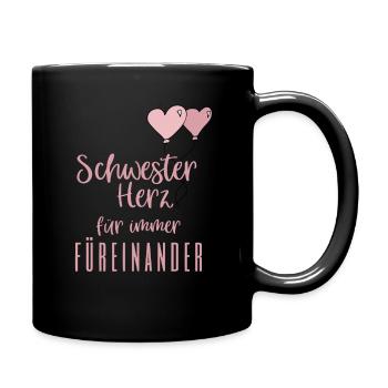 schwester - Tasse einfarbig - Schwarz - Rechts