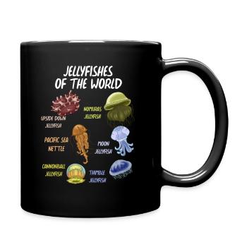 Qualle - Tasse einfarbig - Schwarz - Rechts