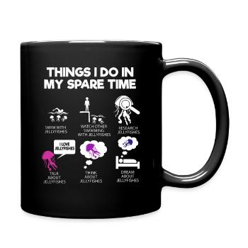Costume de méduse Aquarium océanique - Mug uni - noir - Droite