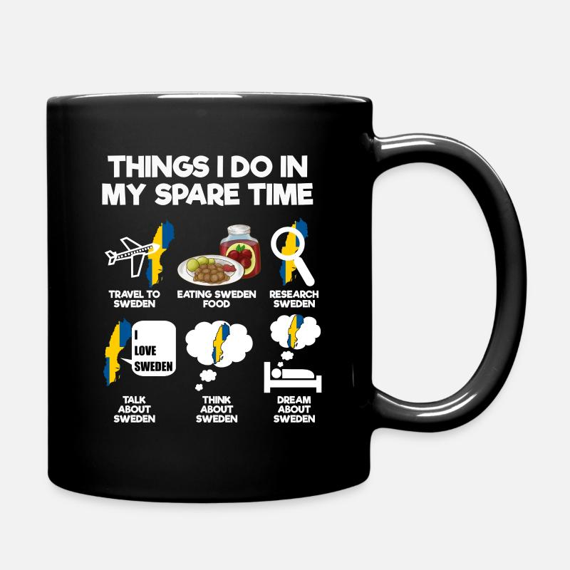 Schweden - Tasse einfarbig - Schwarz