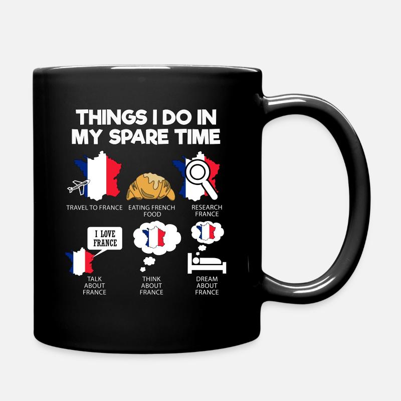Frankreich - Tasse einfarbig - Schwarz