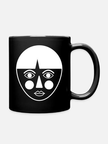 face - Tasse einfarbig - Schwarz