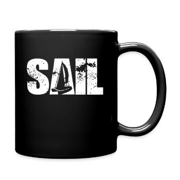 Sail Boat Sailboat Catamaran Boat - Tasse einfarbig - Schwarz - Rechts