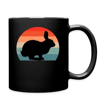 Lapin Lapin Lapin Lapin rétro Design Cadeau - Mug uni - noir - Droite