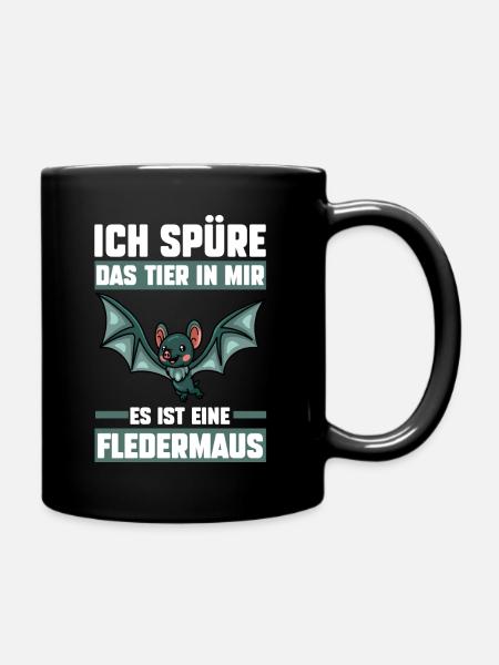 Fledermaus - Tasse einfarbig - Schwarz