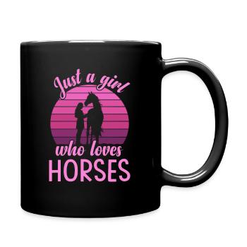 Fille Cheval Pferd Juste Une Fille - Mug uni - noir - Droite