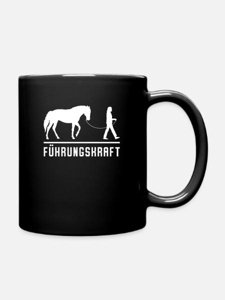 Pferde reiten Führungskraft | Reiterin - Tasse einfarbig - Schwarz