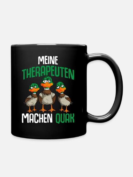 Enten Quak Ente - Tasse einfarbig - Schwarz