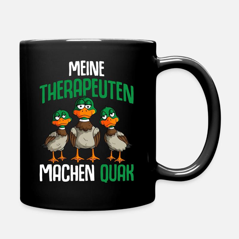 Enten Quak Ente - Tasse einfarbig - Schwarz