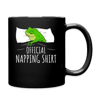 Frosch Schlafshirt Frösche Geschenk - Tasse einfarbig - Schwarz - Rechts