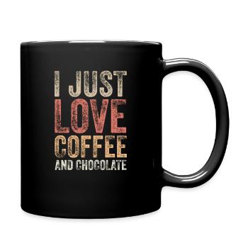 Chocolat et café - Mug uni - noir - Droite