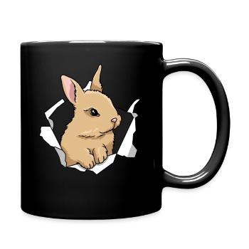 Lapin Lapin Crack Lapin Animal Lapin Percée - Mug uni - noir - Droite
