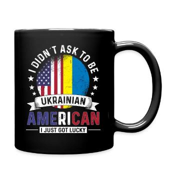 Ukrainian American Flags Pride Ukraine Flag - Full Colour Mug - black - Right