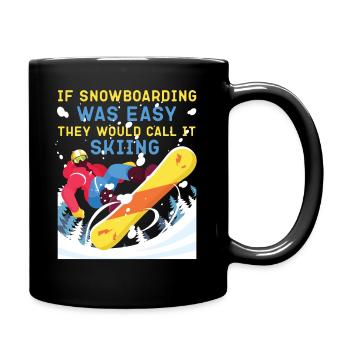 Snowboarding Snowboard If - Full Colour Mug - black - Right