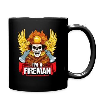 Firefighter I'm A Fireman Professional Fire - Full Colour Mug - black - Right