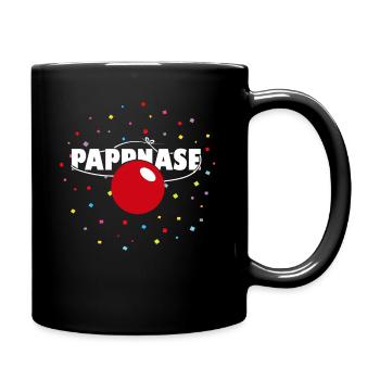 Pappnase Karneval Kostüm Clown Fasching - Tasse einfarbig - Schwarz - Rechts
