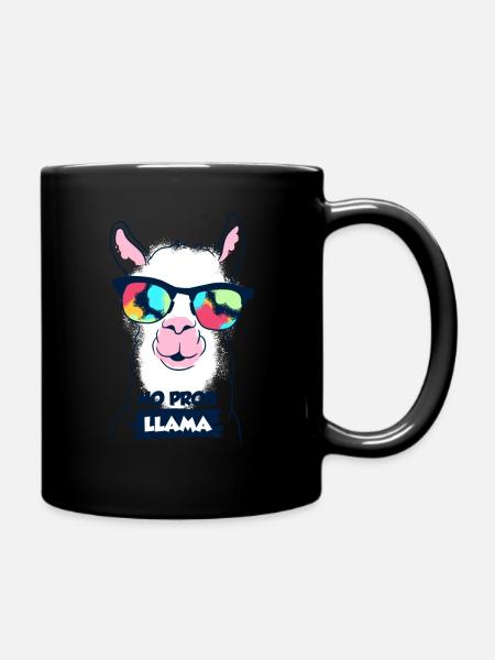 Lama - Tasse einfarbig - Schwarz