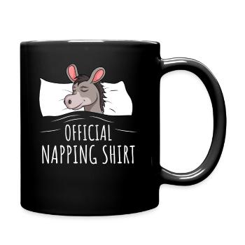 Donkey Sleeping Shirt Gift - Full Colour Mug - black - Right
