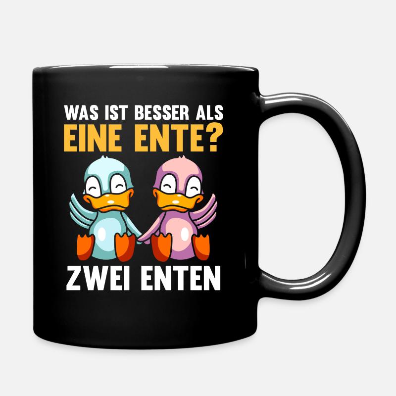 Ente Enten - Tasse einfarbig - Schwarz
