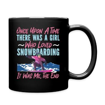 Snowboarding Snowboard Girl Once - Tasse einfarbig - Schwarz - Rechts