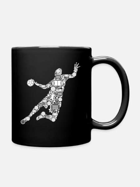 Handball Handballer Handballspieler Männer - Tasse einfarbig - Schwarz
