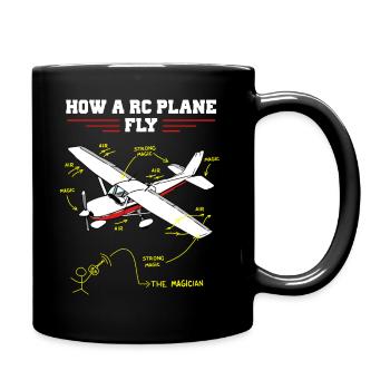 Modèle télécommandé d’avion RC Drôle de diagramme - Mug uni - noir - Droite