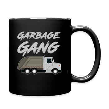 Camion à ordures Recyclage des ordures Collecte des ordures Garbage Man - Mug uni - noir - Droite