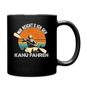 Ich geh Kanu fahren - Tasse einfarbig - Schwarz - Rechts