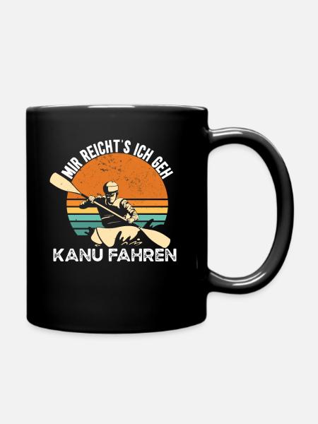 Ich geh Kanu fahren - Tasse einfarbig - Schwarz