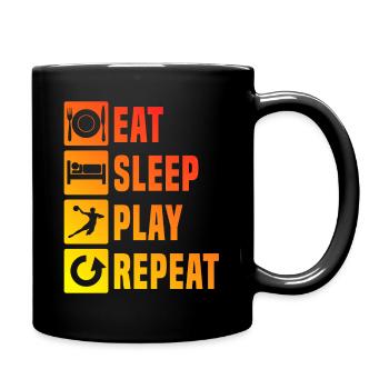 Handball Kids Eat Sleep Handball Repeat - Full Colour Mug - black - Right