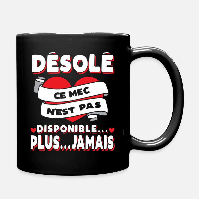 Fiancé Saint-Valentin Homme Mari Humour - Mug uni - noir
